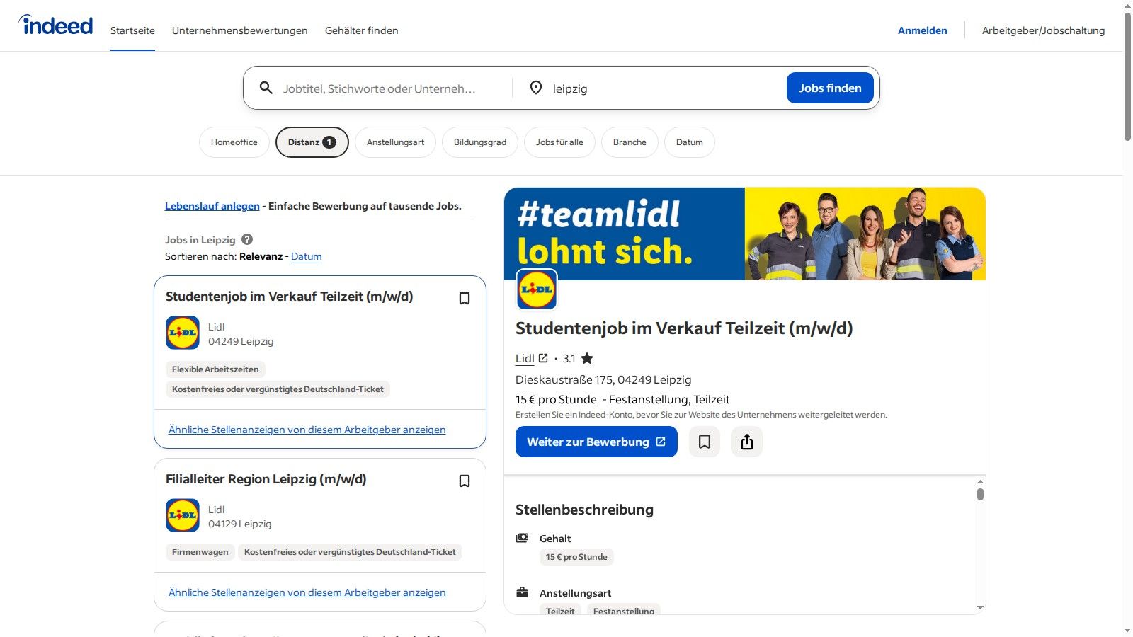 Die große Auswahl: Leipzig Jobangebote auf Indeed